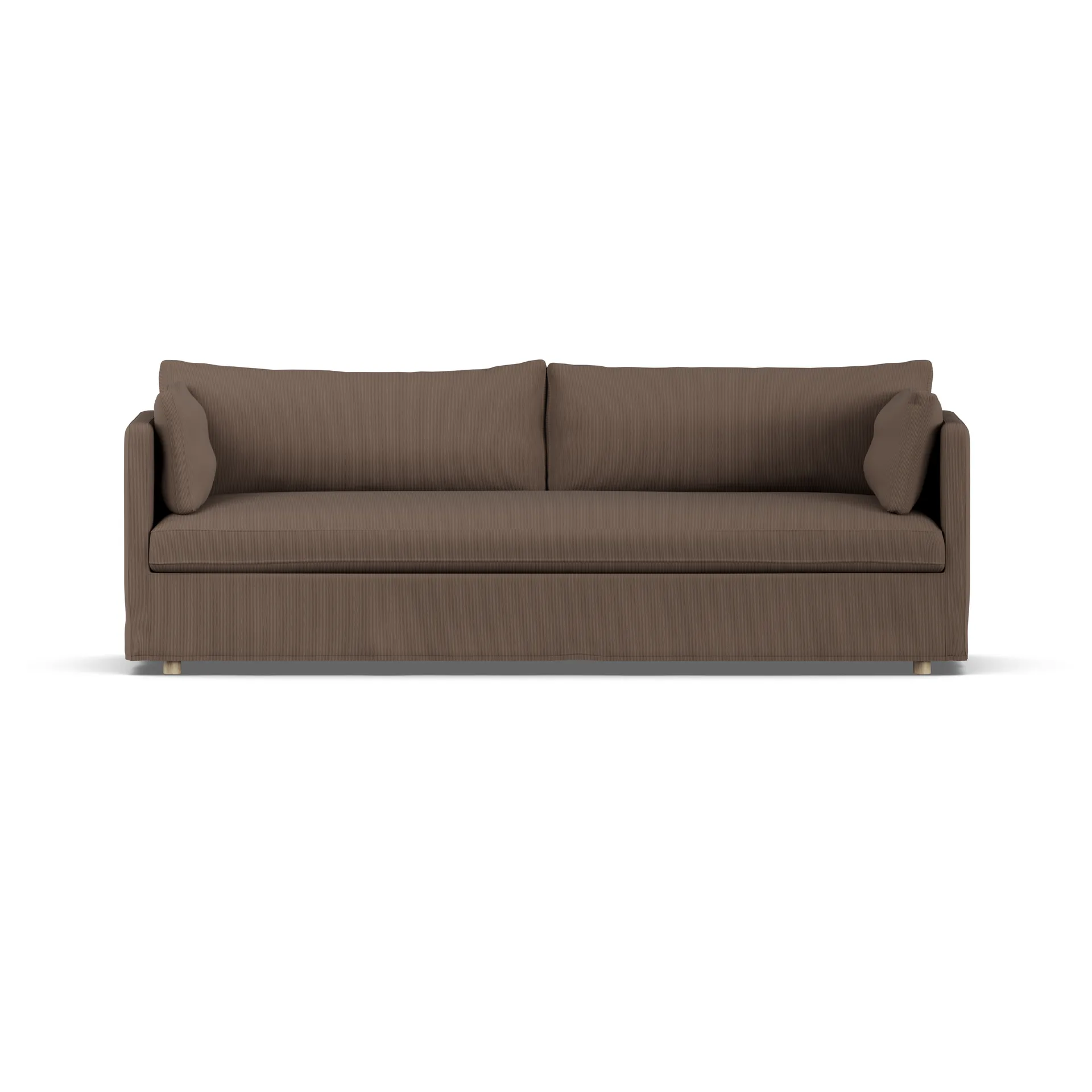 Linnevik divano, Jump brown 1955-rovere oliato bianco, 4 sedute, con gonna 1898