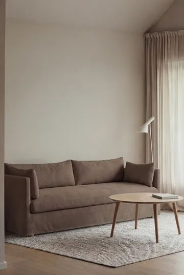 Linnevik divano - Jump brown 1955-rovere oliato bianco, 4 sedute, con gonna - 1898