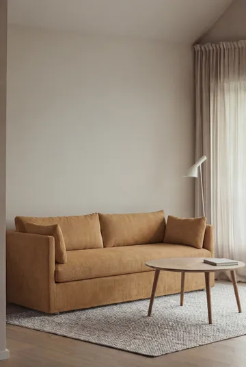 Linnevik divano - Jump Honey 1959-rovere oliato bianco, 3 sedute, con gonna - 1898