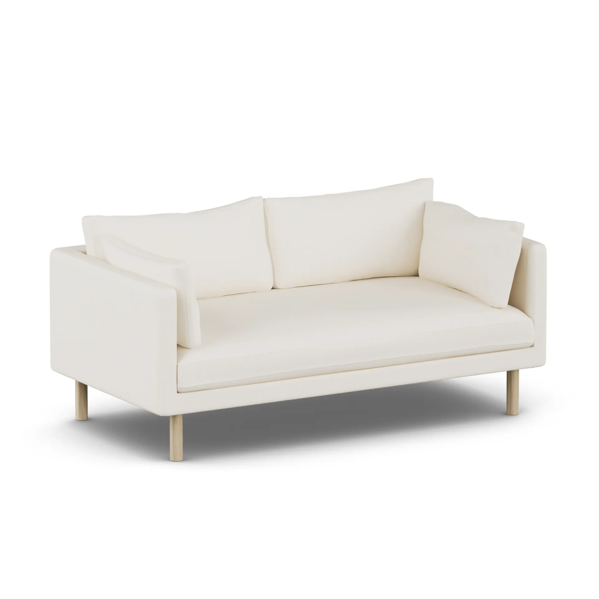 Linnevik divano, Jump Off White 1954-rovere oliato bianco, 2 sedute, senza gonna 1898