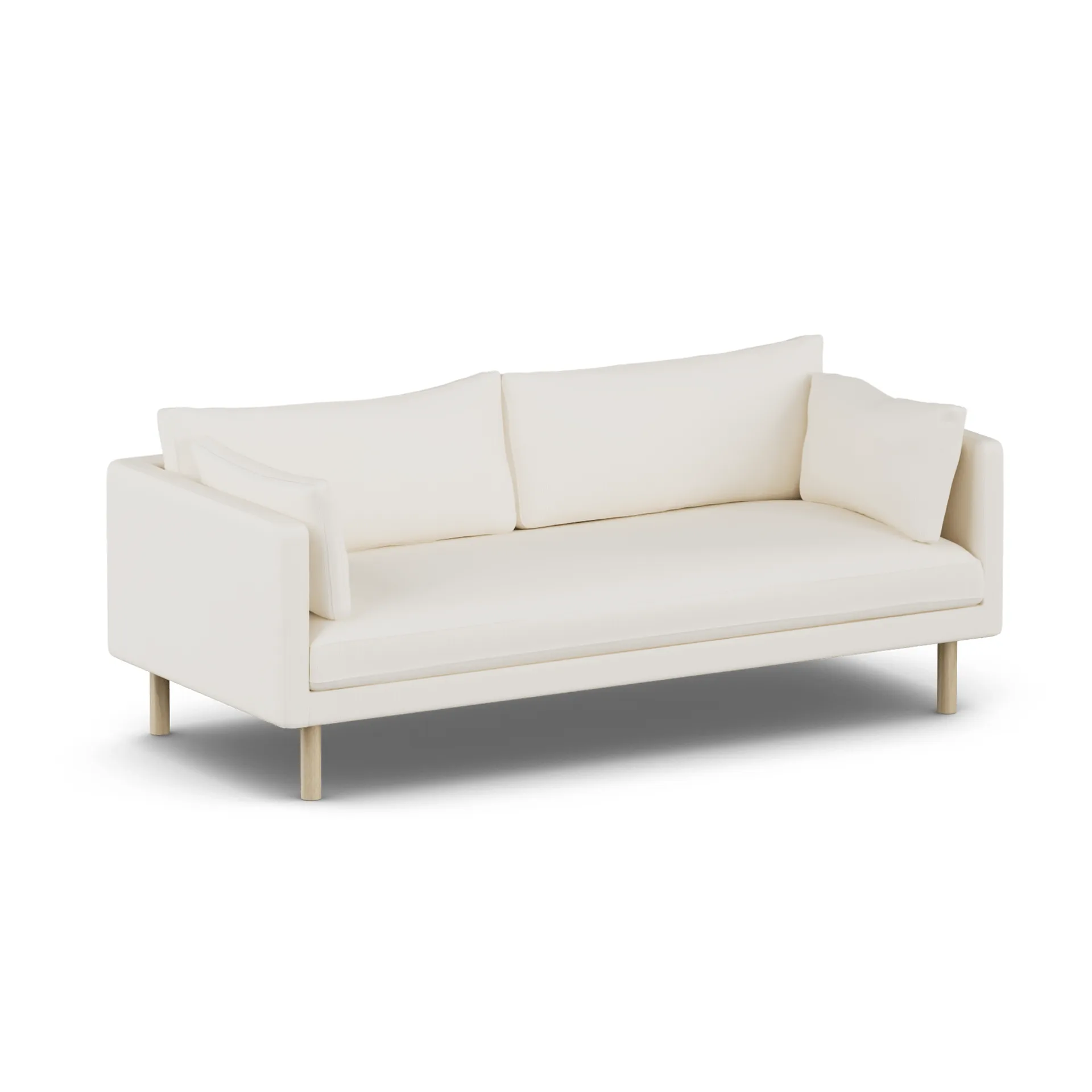 Linnevik divano, Jump Off White 1954-rovere oliato bianco, 3 sedute, senza gonna 1898
