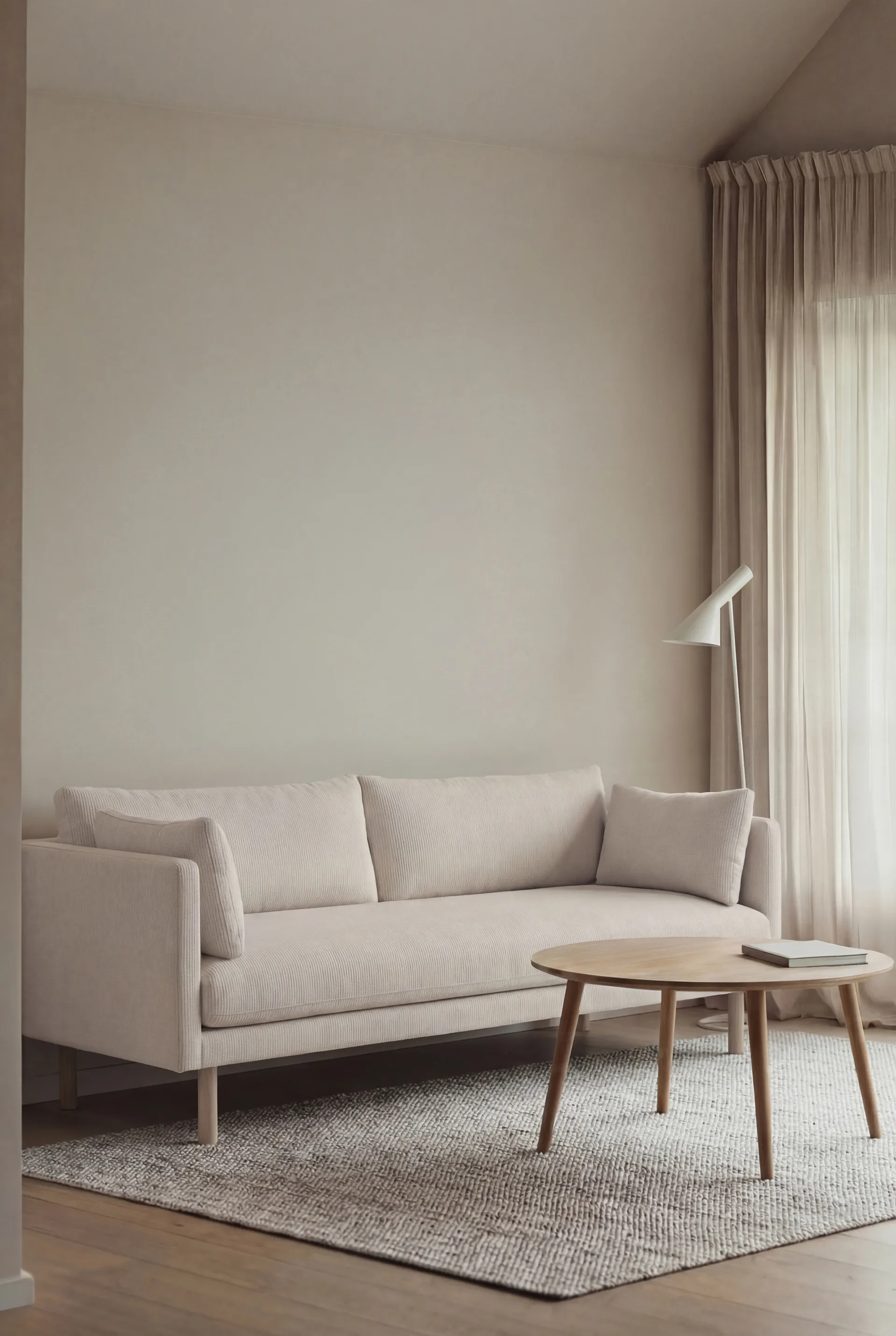 Linnevik divano, Jump Off White 1954-rovere oliato bianco, 3 sedute, senza gonna 1898