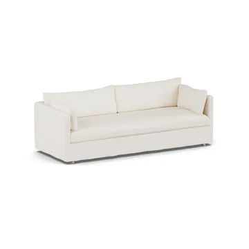 Linnevik divano - Jump off white 1954-rovere oliato bianco, 4 sedute, con gonna - 1898