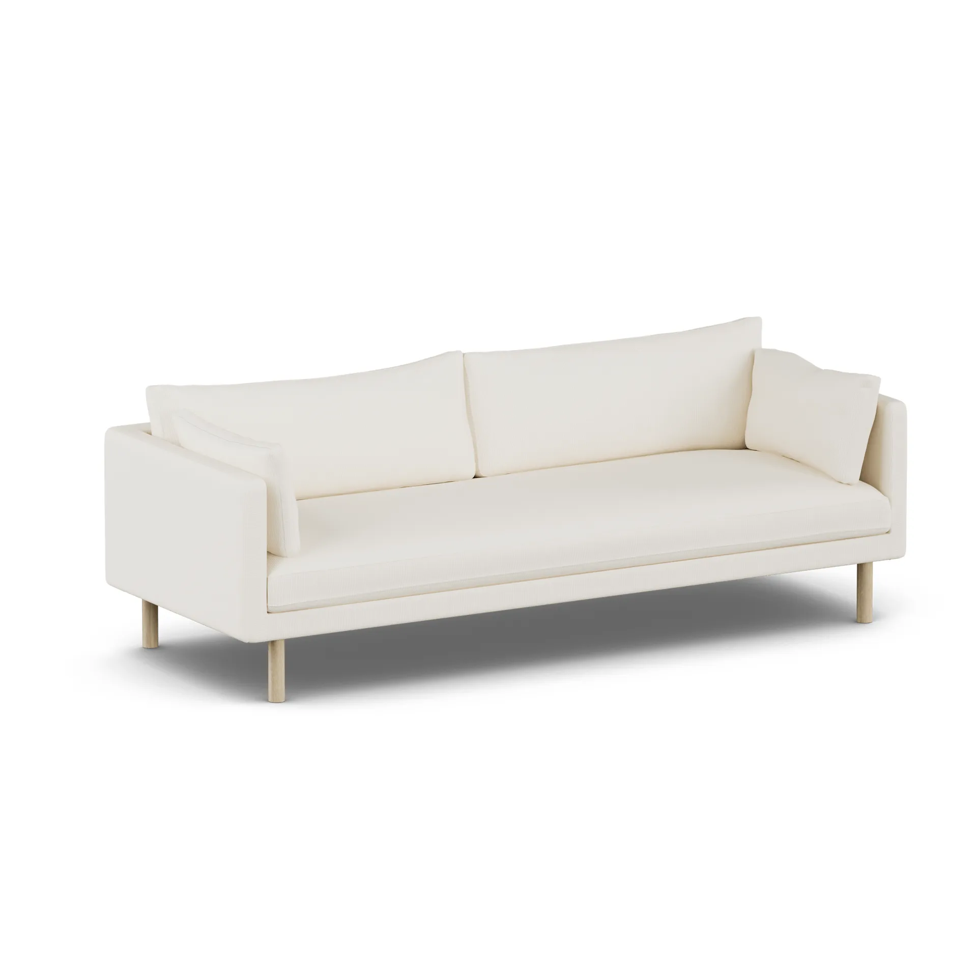 Linnevik divano, Jump Off White 1954-rovere oliato bianco, 4 sedute, senza gonna 1898