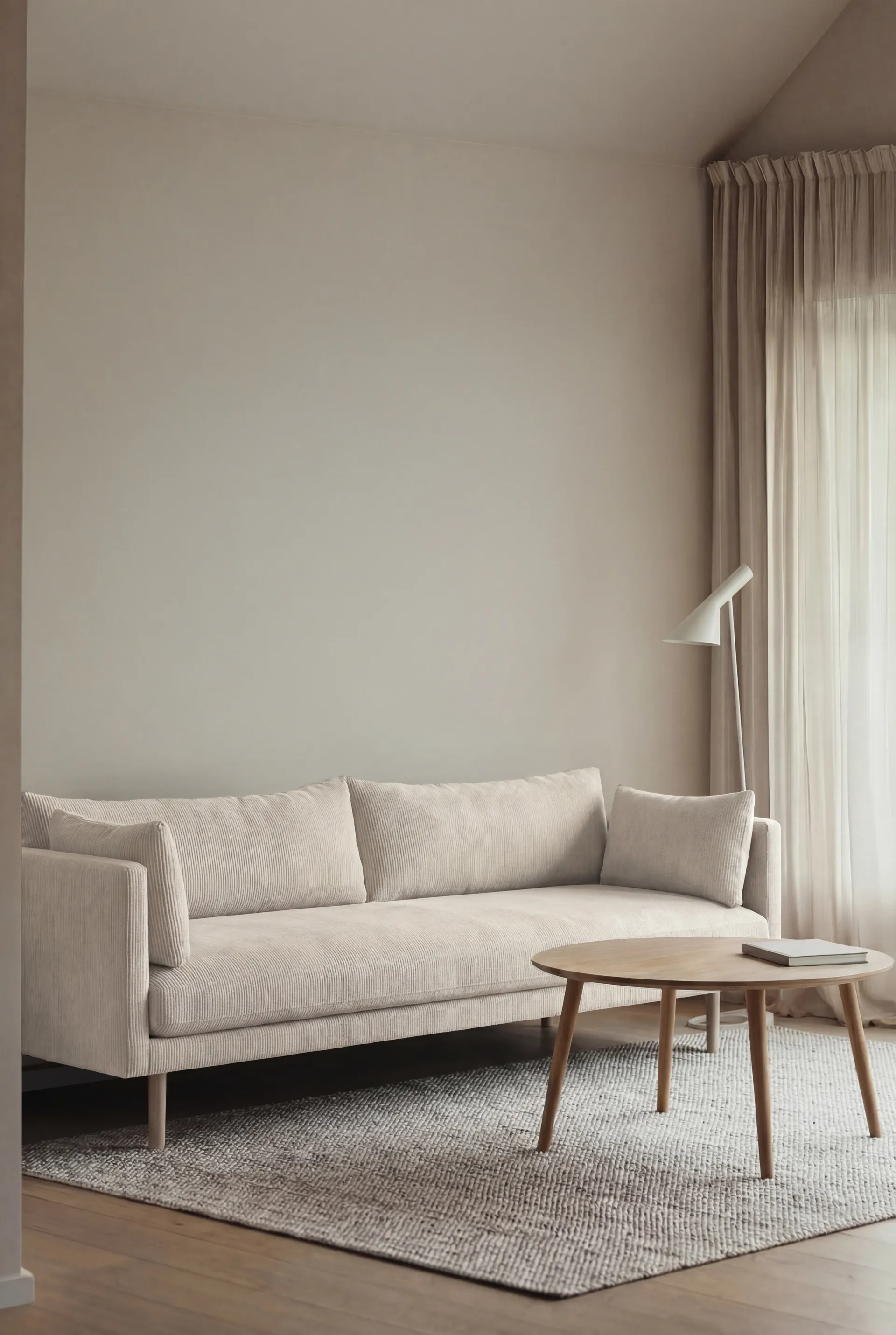 Linnevik divano, Jump Off White 1954-rovere oliato bianco, 4 sedute, senza gonna 1898