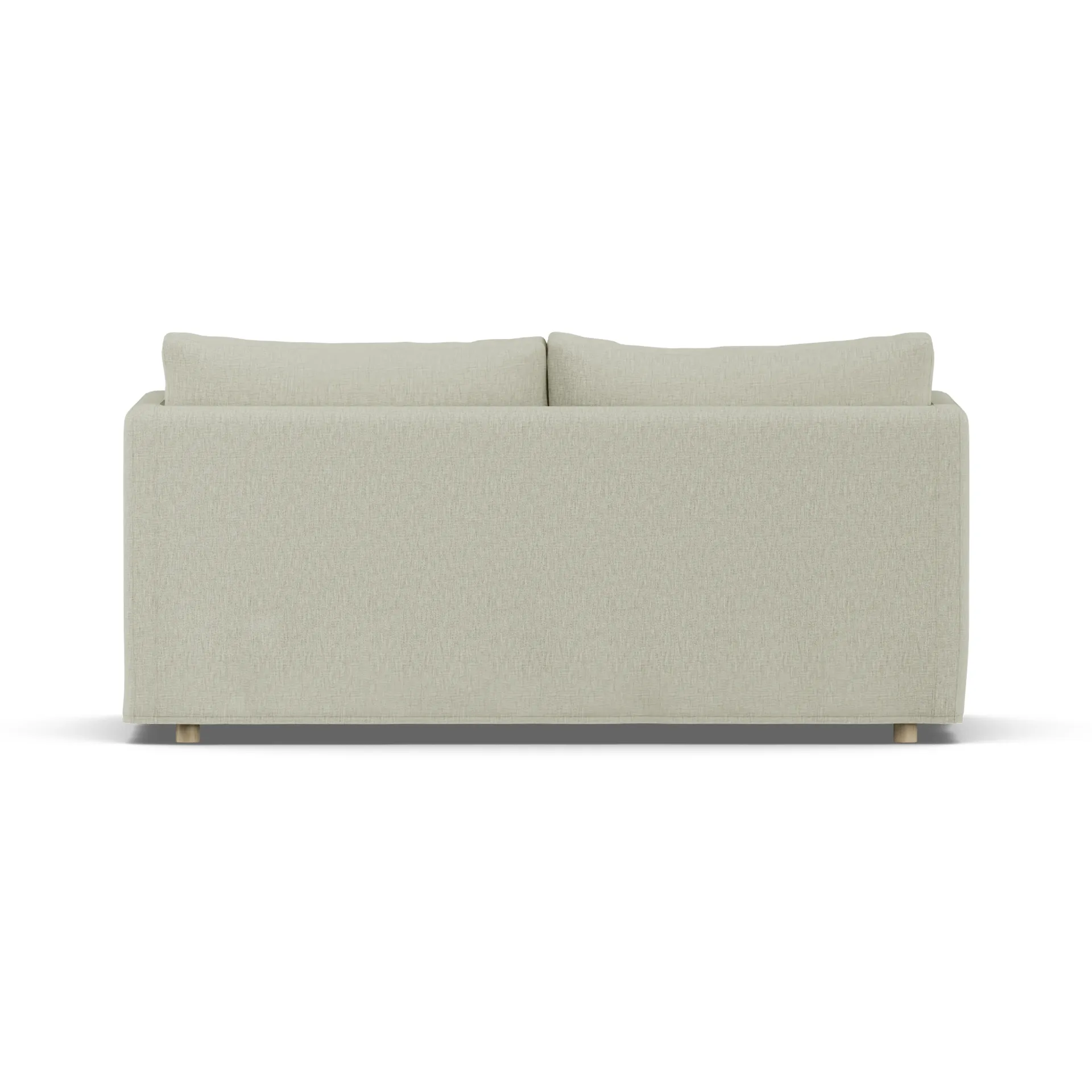 Linnevik divano, Luiza Beige 3981-rovere oliato bianco, 2 sedute, con gonna 1898