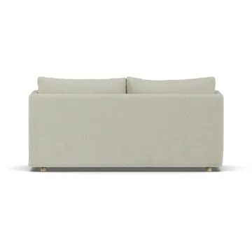 Linnevik divano - Luiza Beige 3981-rovere oliato bianco, 2 sedute, con gonna - 1898