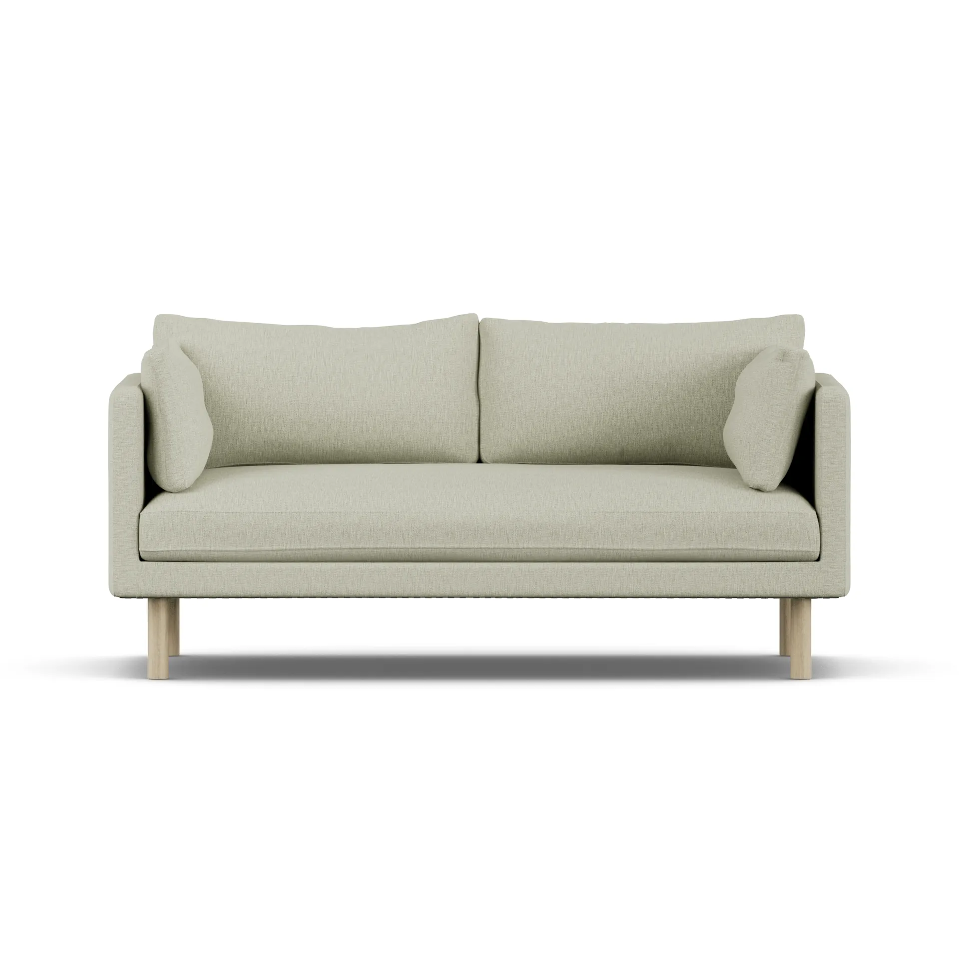 Linnevik divano, Luiza Beige 3981-rovere oliato bianco, 2 sedute, senza gonna 1898