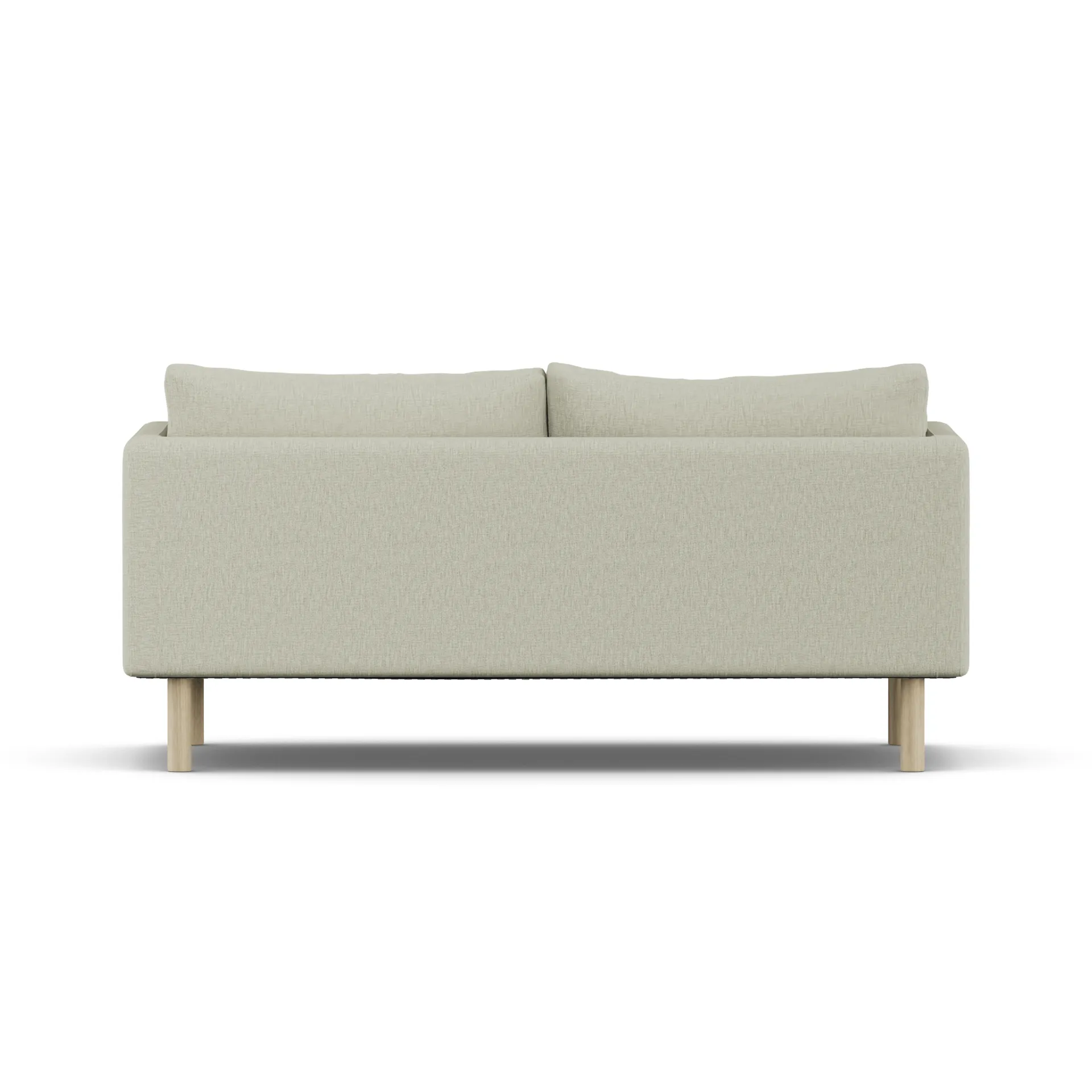 Linnevik divano, Luiza Beige 3981-rovere oliato bianco, 2 sedute, senza gonna 1898