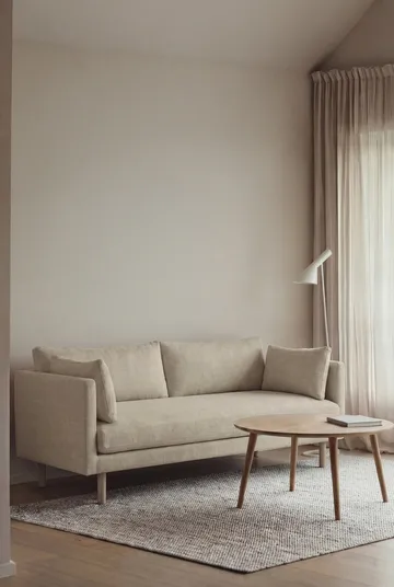 Linnevik divano - Luiza Beige 3981-rovere oliato bianco, 2 sedute, senza gonna - 1898