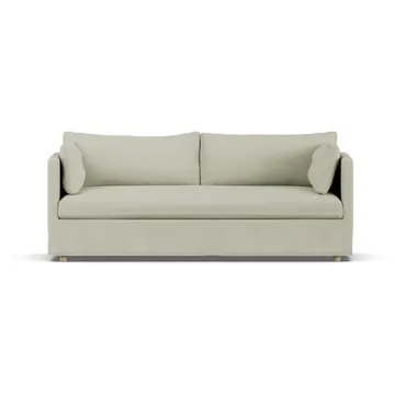 Linnevik divano - Luiza Beige 3981-rovere oliato bianco, 3 sedute, con gonna - 1898