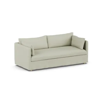 Linnevik divano - Luiza Beige 3981-rovere oliato bianco, 3 sedute, con gonna - 1898