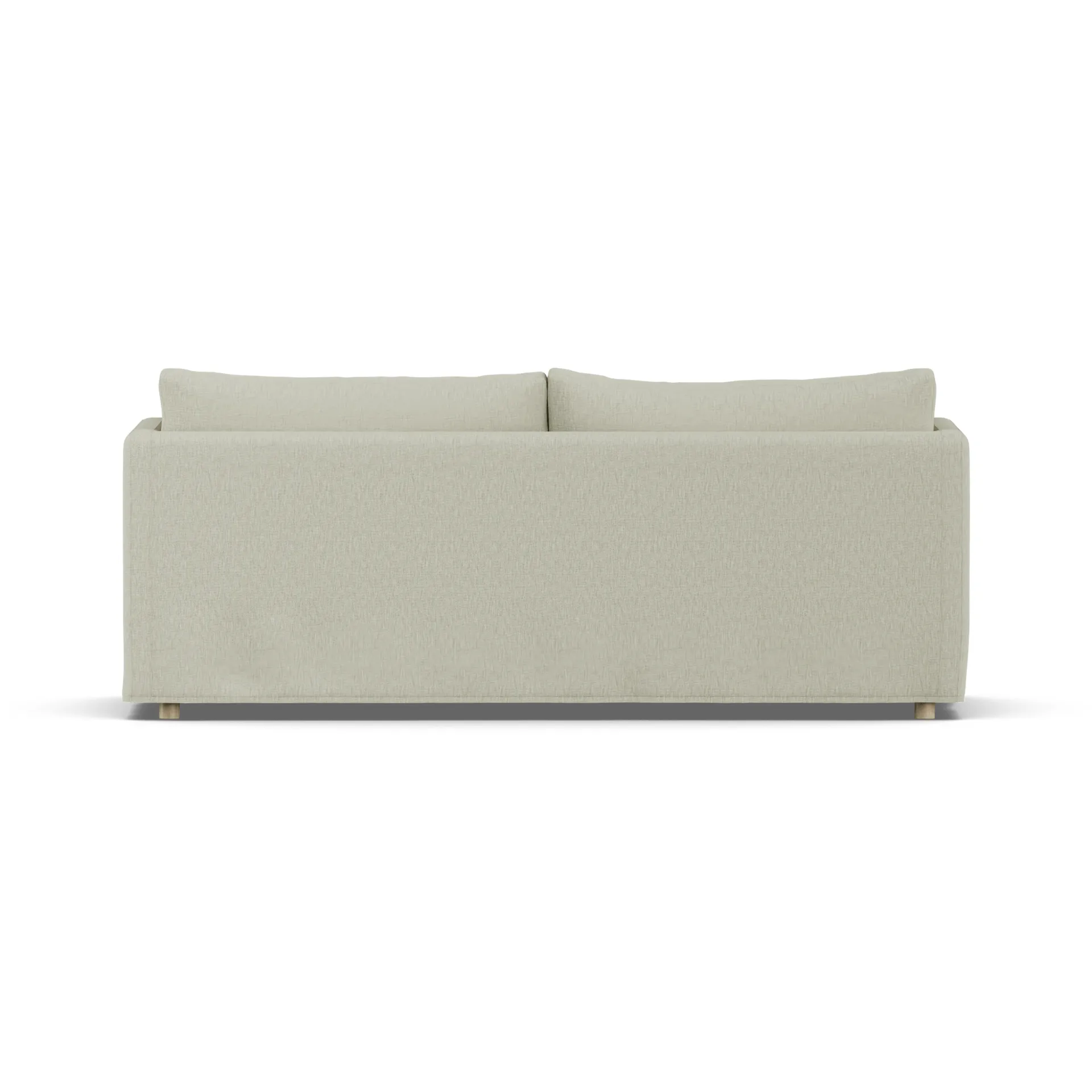 Linnevik divano, Luiza Beige 3981-rovere oliato bianco, 3 sedute, con gonna 1898