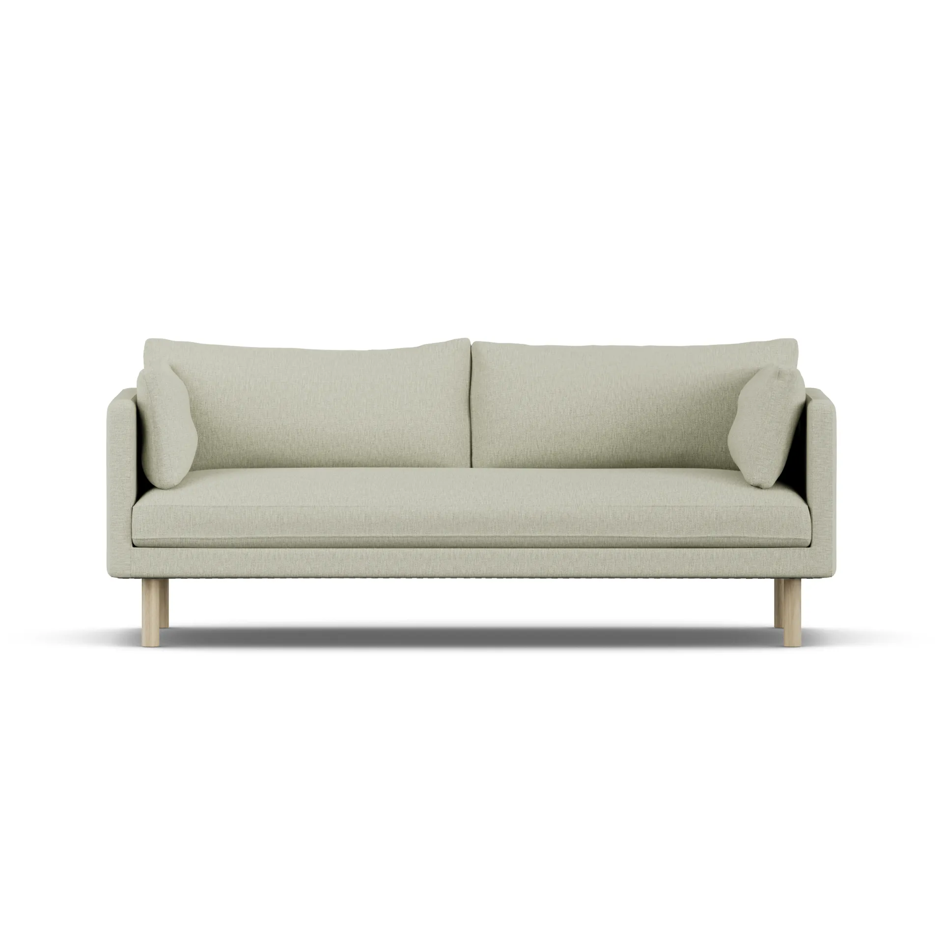 Linnevik divano, Luiza Beige 3981-rovere oliato bianco, 3 sedute, senza gonna 1898