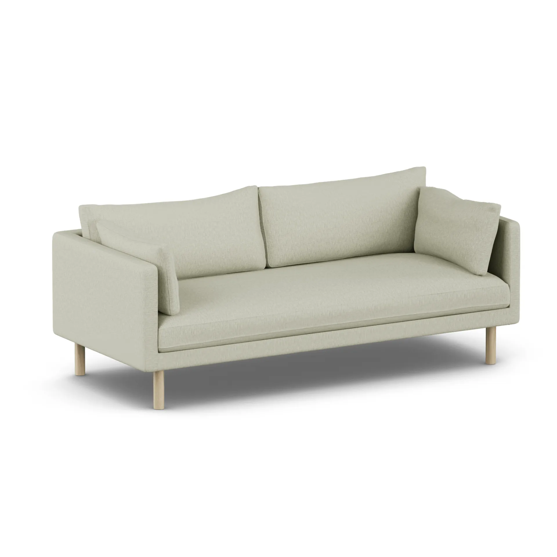 Linnevik divano, Luiza Beige 3981-rovere oliato bianco, 3 sedute, senza gonna 1898