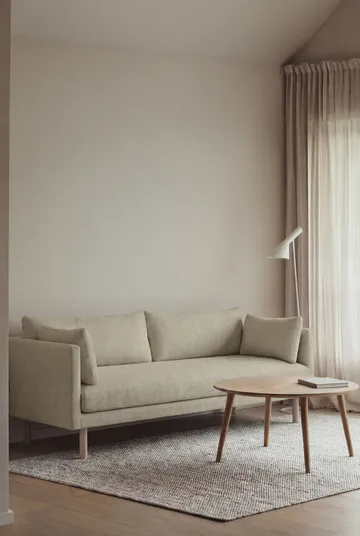 Linnevik divano - Luiza Beige 3981-rovere oliato bianco, 3 sedute, senza gonna - 1898
