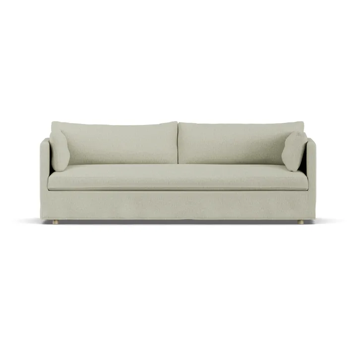 Linnevik divano - Luiza beige 3981-rovere oliato bianco, 4 sedute, con gonna - 1898