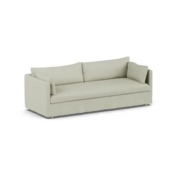 Linnevik divano - Luiza beige 3981-rovere oliato bianco, 4 sedute, con gonna - 1898