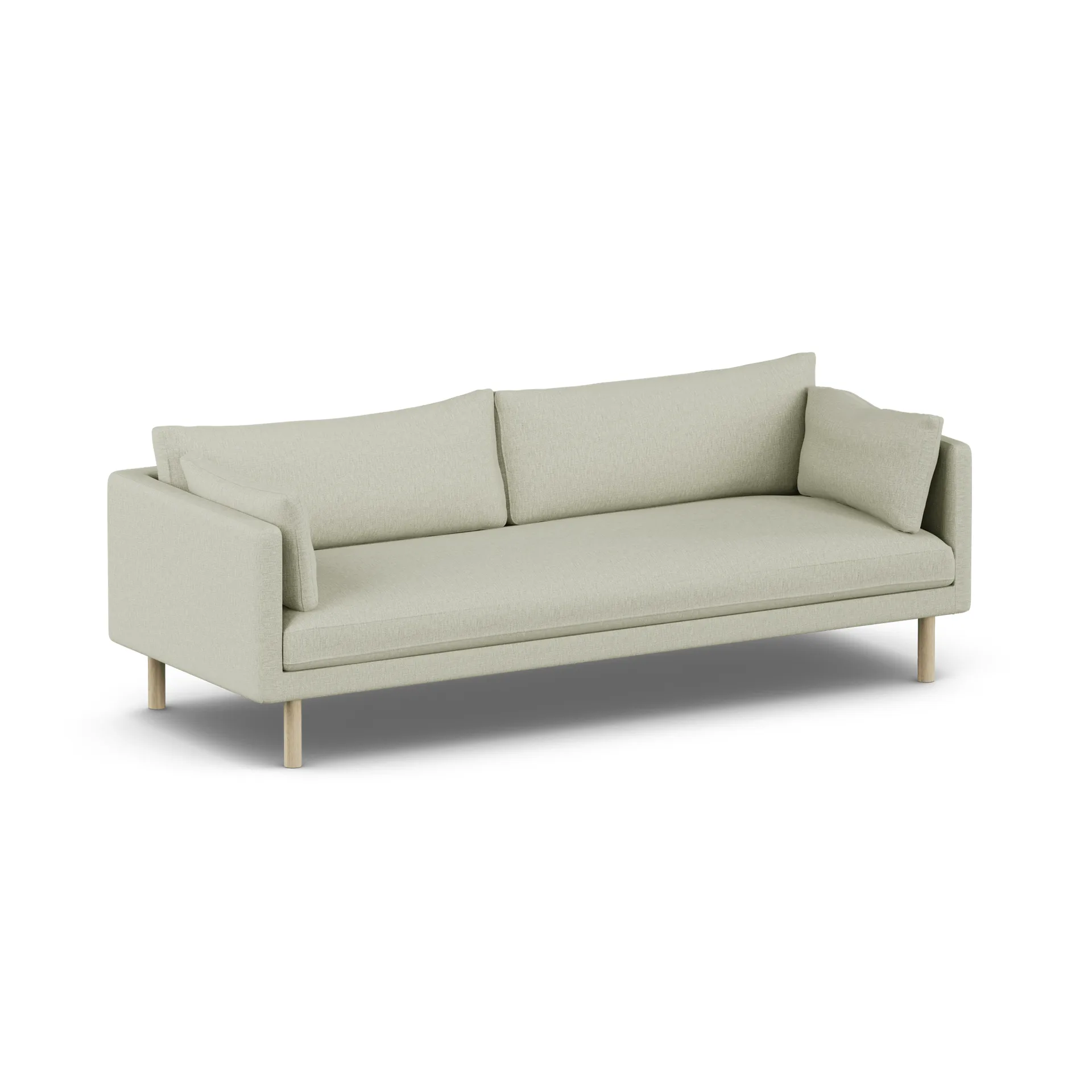 Linnevik divano, Luiza Beige 3981-rovere oliato bianco, 4 sedute, senza gonna 1898