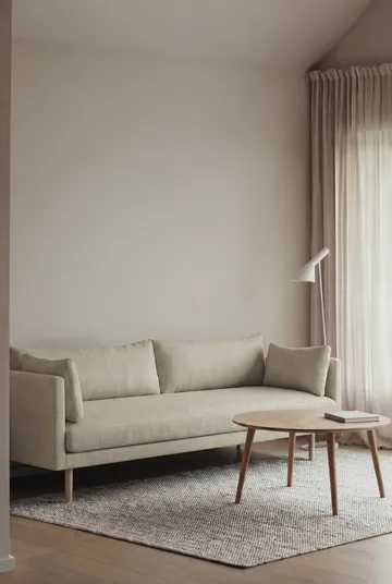 Linnevik divano - Luiza Beige 3981-rovere oliato bianco, 4 sedute, senza gonna - 1898