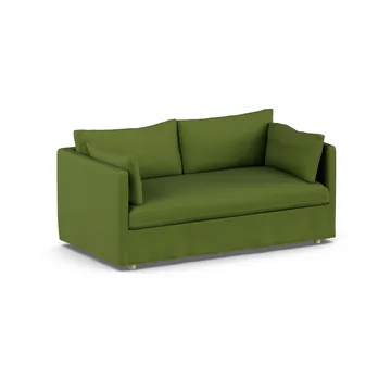 Linnevik divano - Luiza Green 3975-rovere oliato bianco, 2 sedute, con gonna - 1898