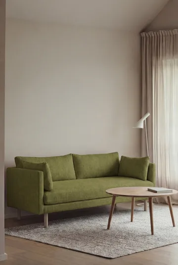 Linnevik divano - Luiza Green 3975-rovere oliato bianco, 2 sedute, senza gonna - 1898
