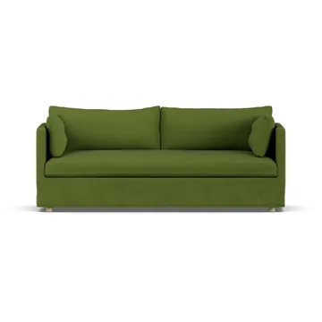 Linnevik divano - Luiza green 3975-rovere oliato bianco, 3 sedute, con gonna - 1898