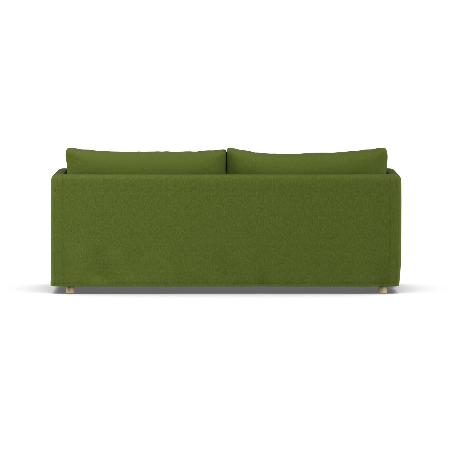 Linnevik divano, Luiza green 3975-rovere oliato bianco, 3 sedute, con gonna 1898