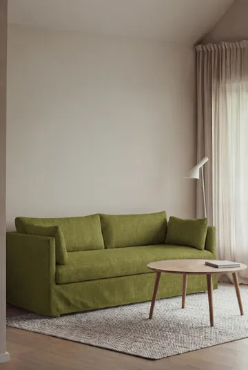 Linnevik divano - Luiza green 3975-rovere oliato bianco, 3 sedute, con gonna - 1898