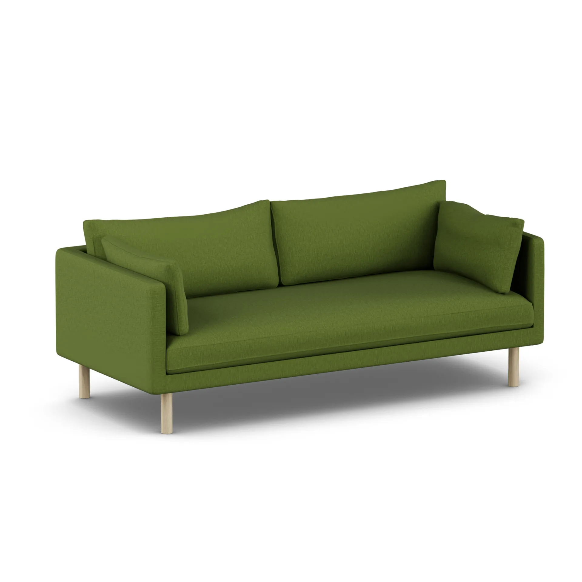 Linnevik divano, Luiza Green 3975-rovere oliato bianco, 3 sedute, senza gonna 1898