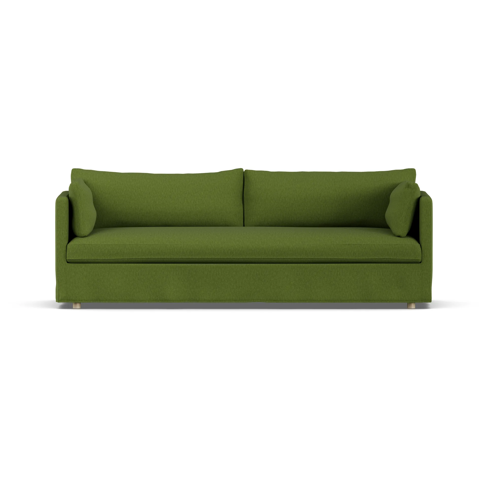 Linnevik divano, Luiza Green 3975-rovere oliato bianco, 4 sedute, con gonna 1898