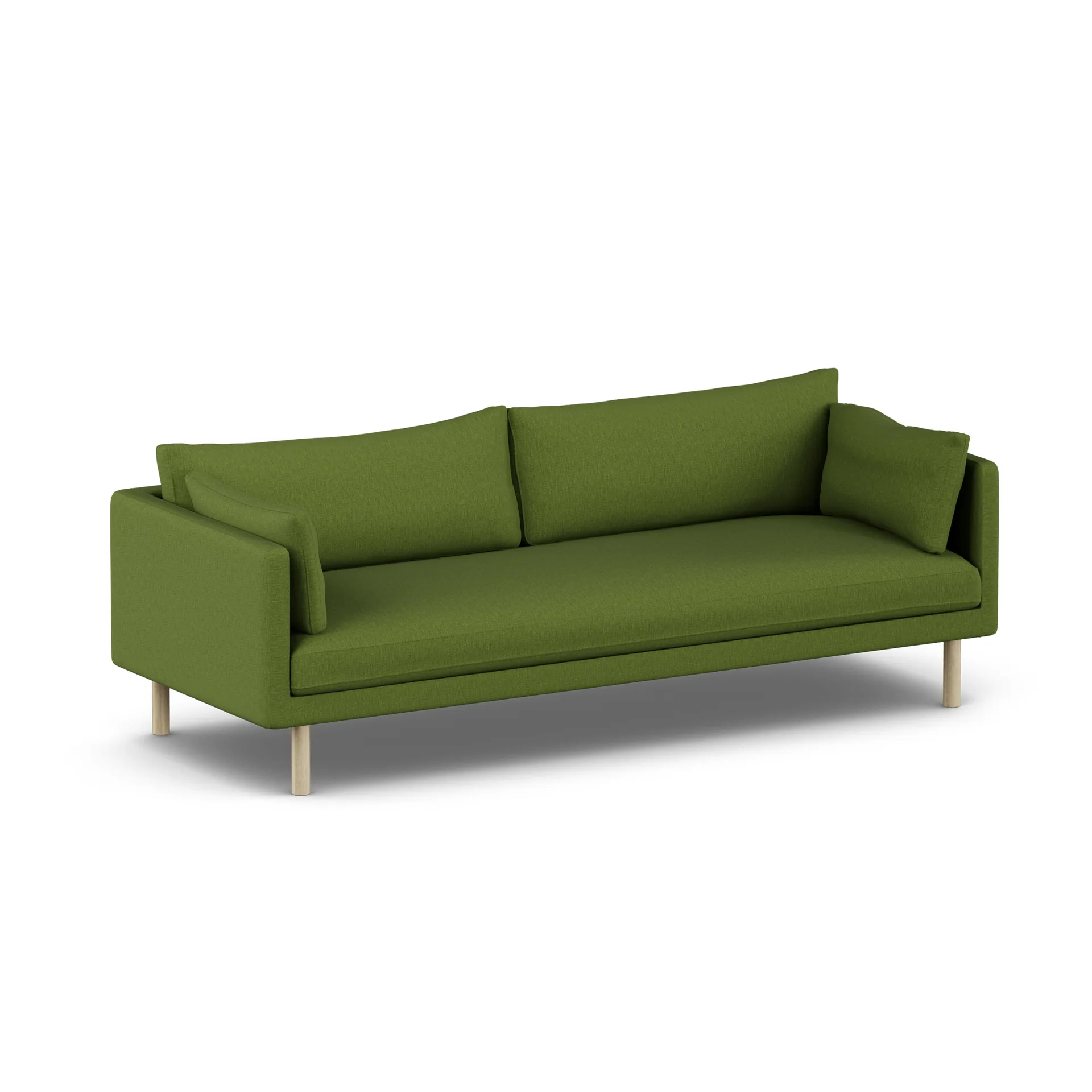 Linnevik divano, Luiza Green 3975-rovere oliato bianco, 4 sedute, senza gonna 1898
