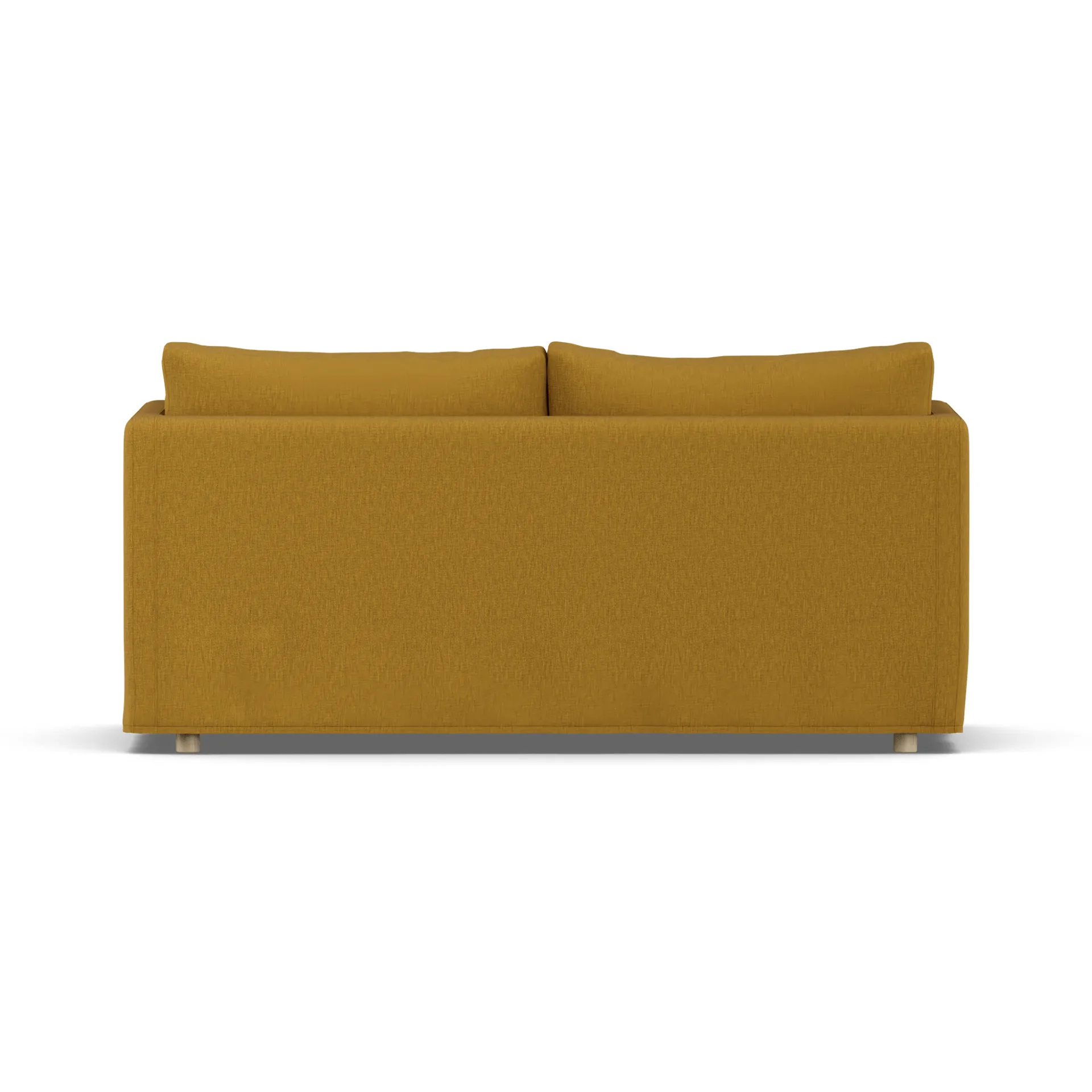 Linnevik divano, Luiza Mustard 3972-rovere oliato bianco, 2 sedute, con gonna 1898