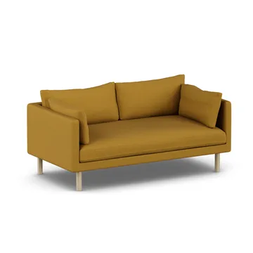 Linnevik divano - Luiza Mustard 3972-rovere oliato bianco, 2 sedute, senza gonna - 1898