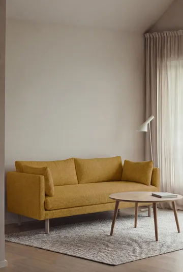 Linnevik divano - Luiza Mustard 3972-rovere oliato bianco, 2 sedute, senza gonna - 1898