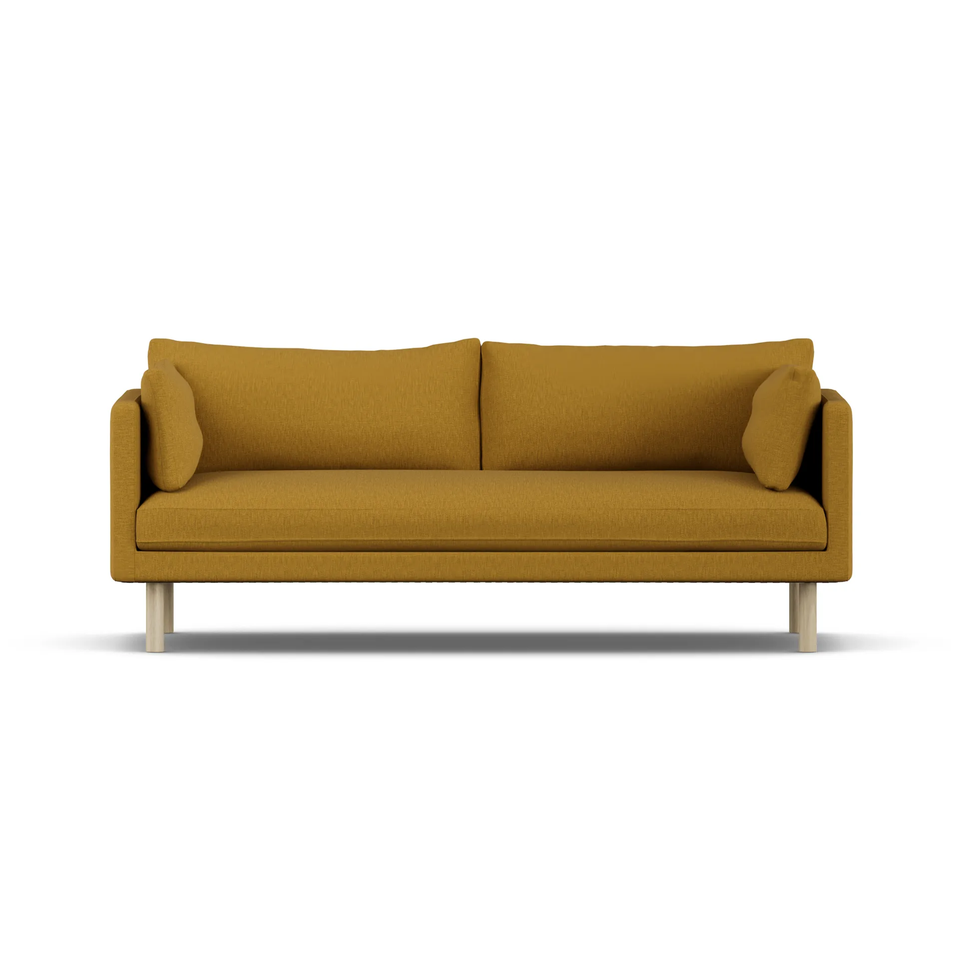 Linnevik divano, Luiza Mustard 3972-rovere oliato bianco, 3 sedute, senza gonna 1898