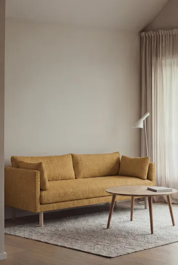 Linnevik divano - Luiza Mustard 3972-rovere oliato bianco, 3 sedute, senza gonna - 1898
