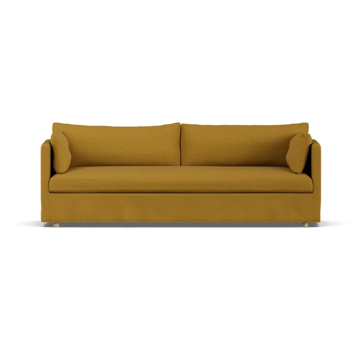 Linnevik divano - Luiza Mustard 3972-rovere oliato bianco, 4 sedute, con gonna - 1898