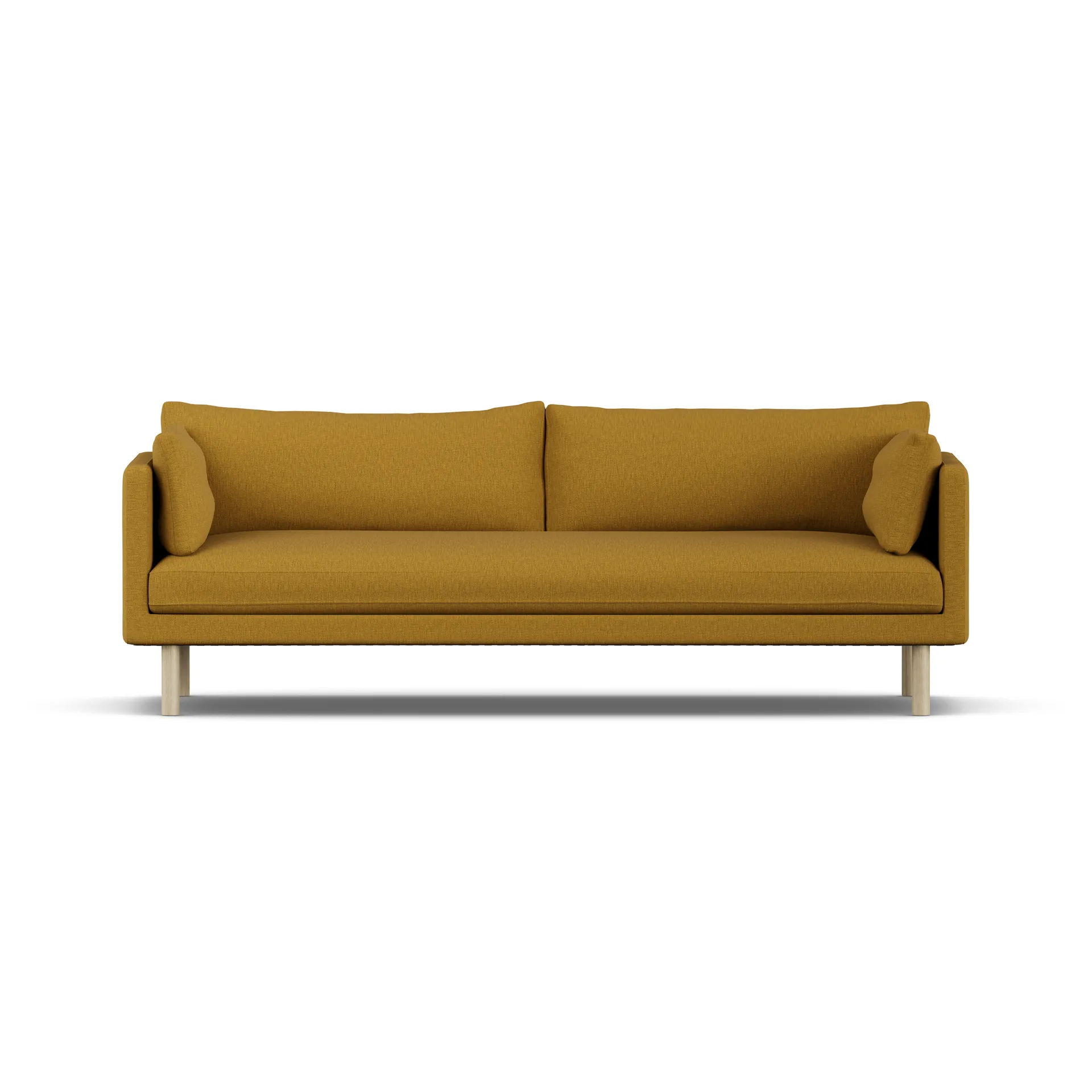 Linnevik divano, Luiza Mustard 3972-rovere oliato bianco, 4 sedute, senza gonna 1898