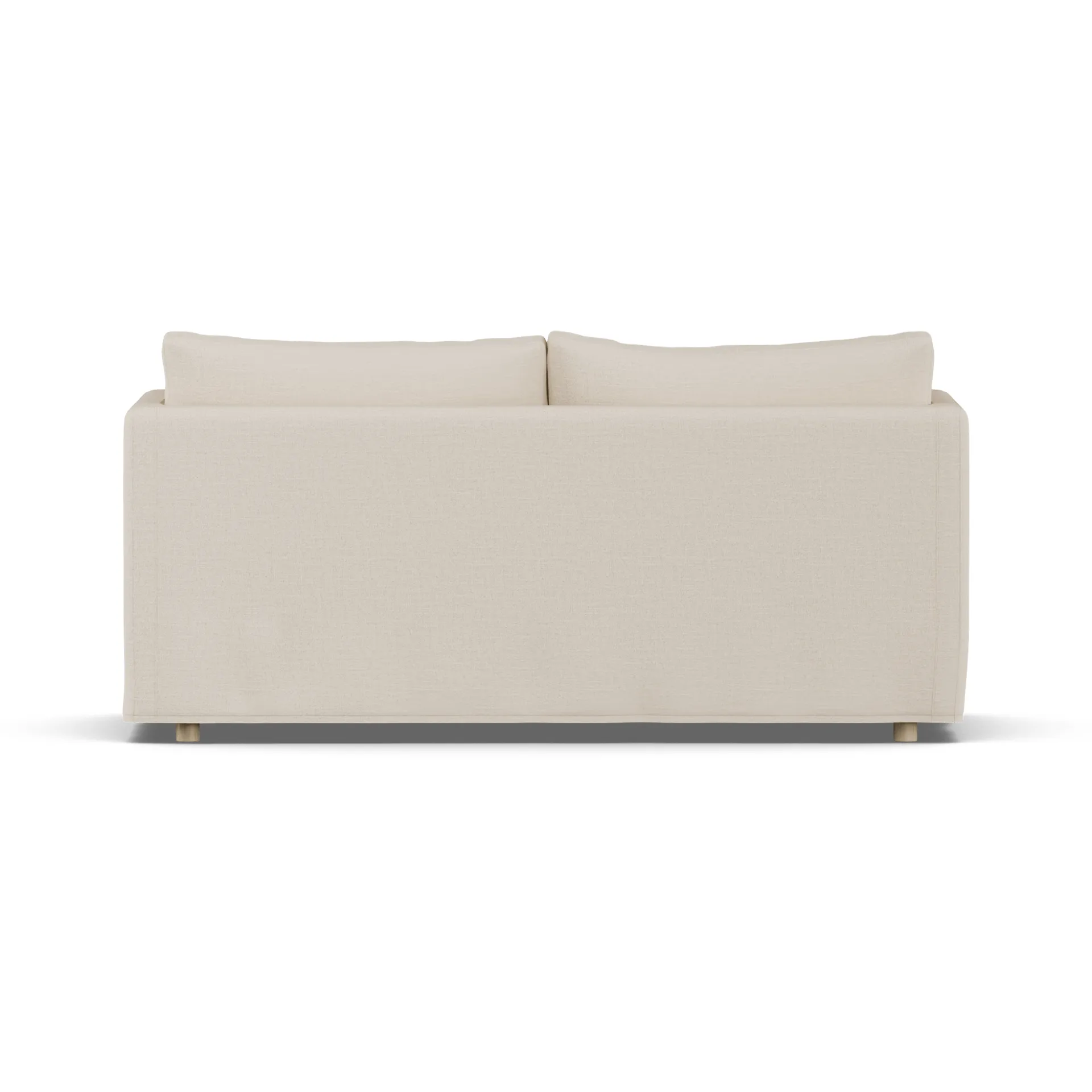 Linnevik divano, Same Beige 6670-rovere oliato bianco, 2 sedute, con gonna 1898