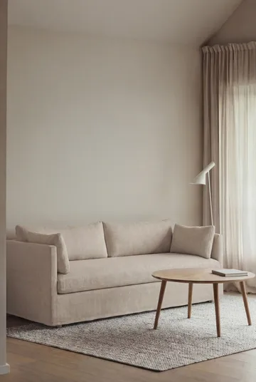 Linnevik divano - Same Beige 6670-rovere oliato bianco, 3 sedute, con gonna - 1898