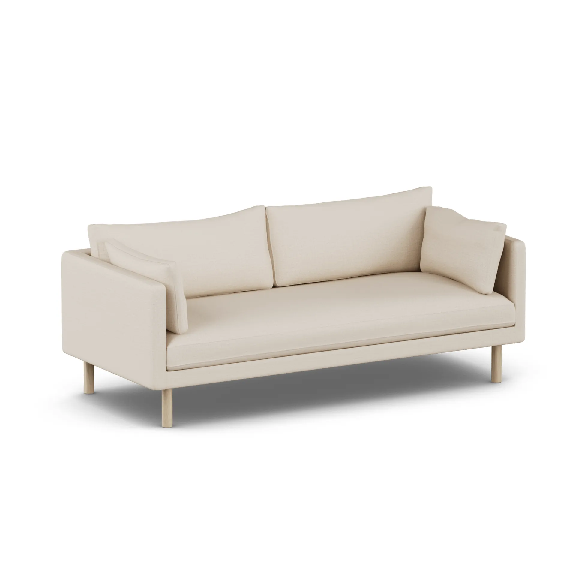 Linnevik divano, Same Beige 6670-rovere oliato bianco, 3 sedute, senza gonna 1898