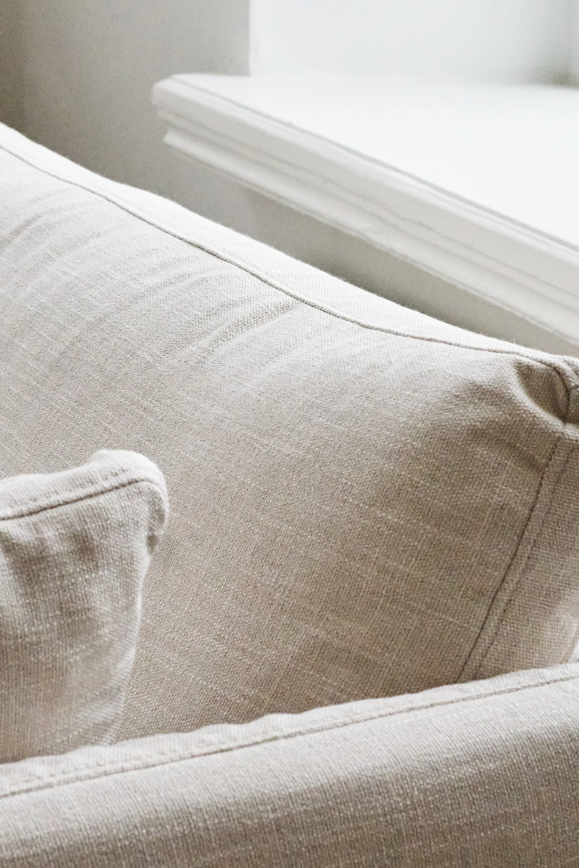 Linnevik divano, Same Beige 6670-rovere oliato bianco, 4 sedute, senza gonna 1898