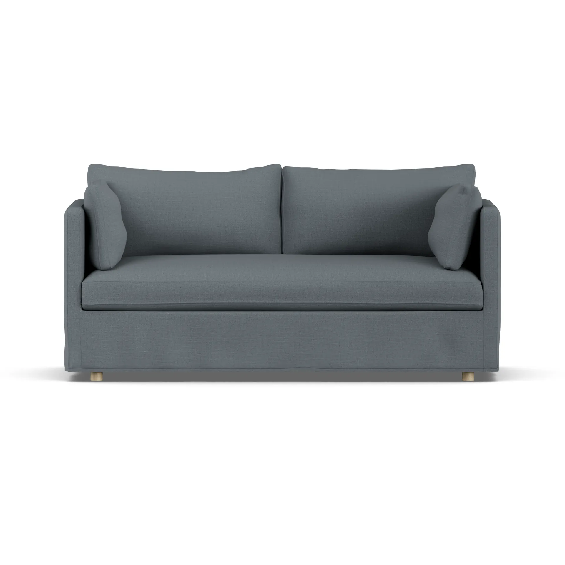 Linnevik divano, Same Blue 6678-rovere oliato bianco, 2 sedute, con gonna 1898
