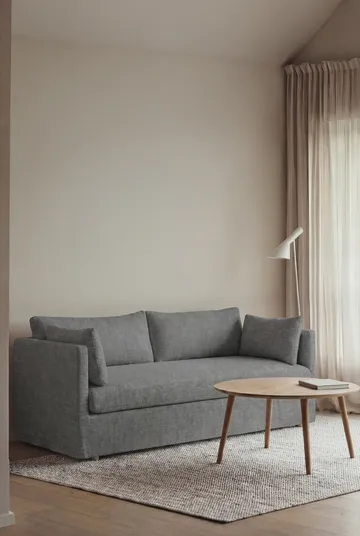 Linnevik divano - Same Blue 6678-rovere oliato bianco, 2 sedute, con gonna - 1898