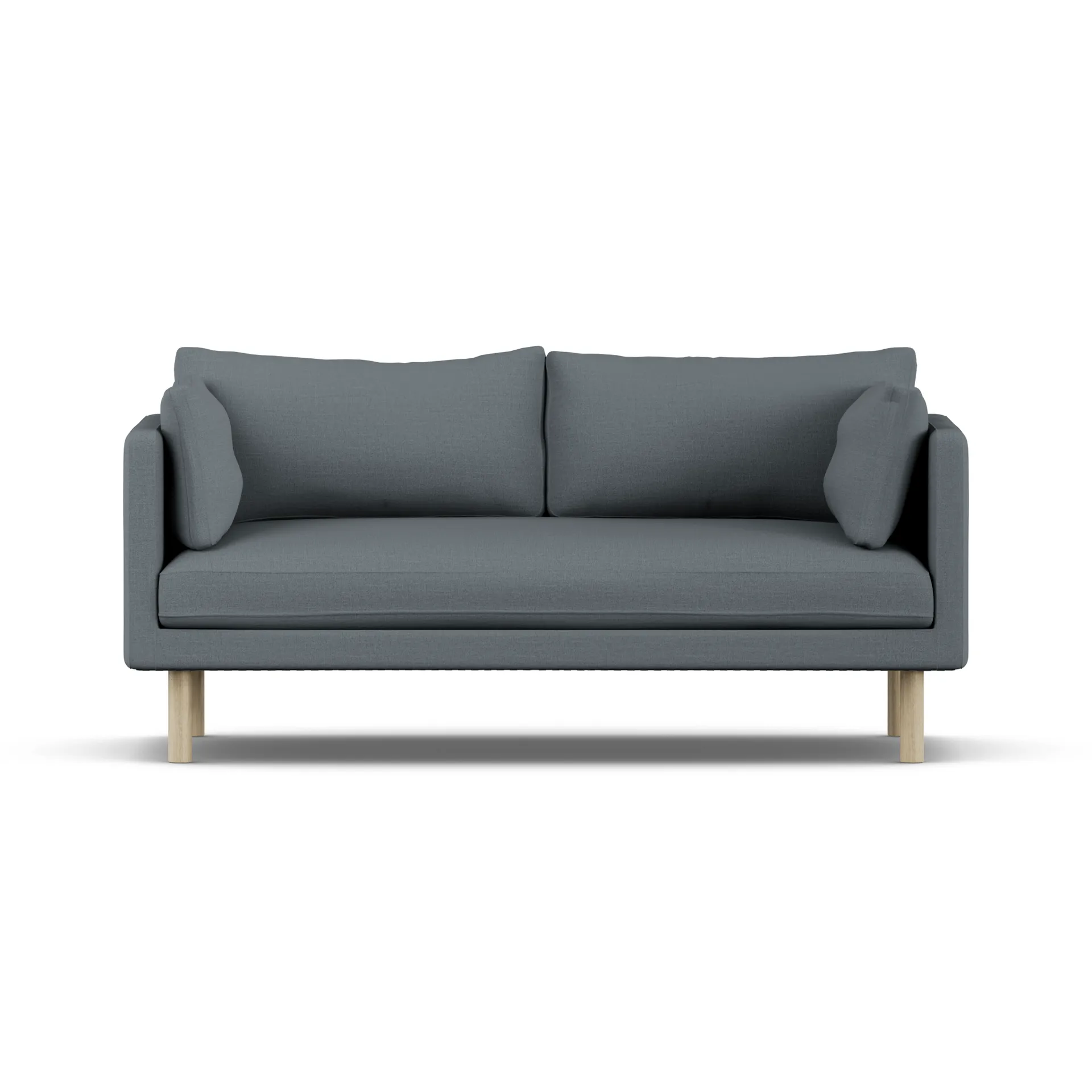 Linnevik divano, Same Blue 6678-rovere oliato bianco, 2 sedute, senza gonna 1898