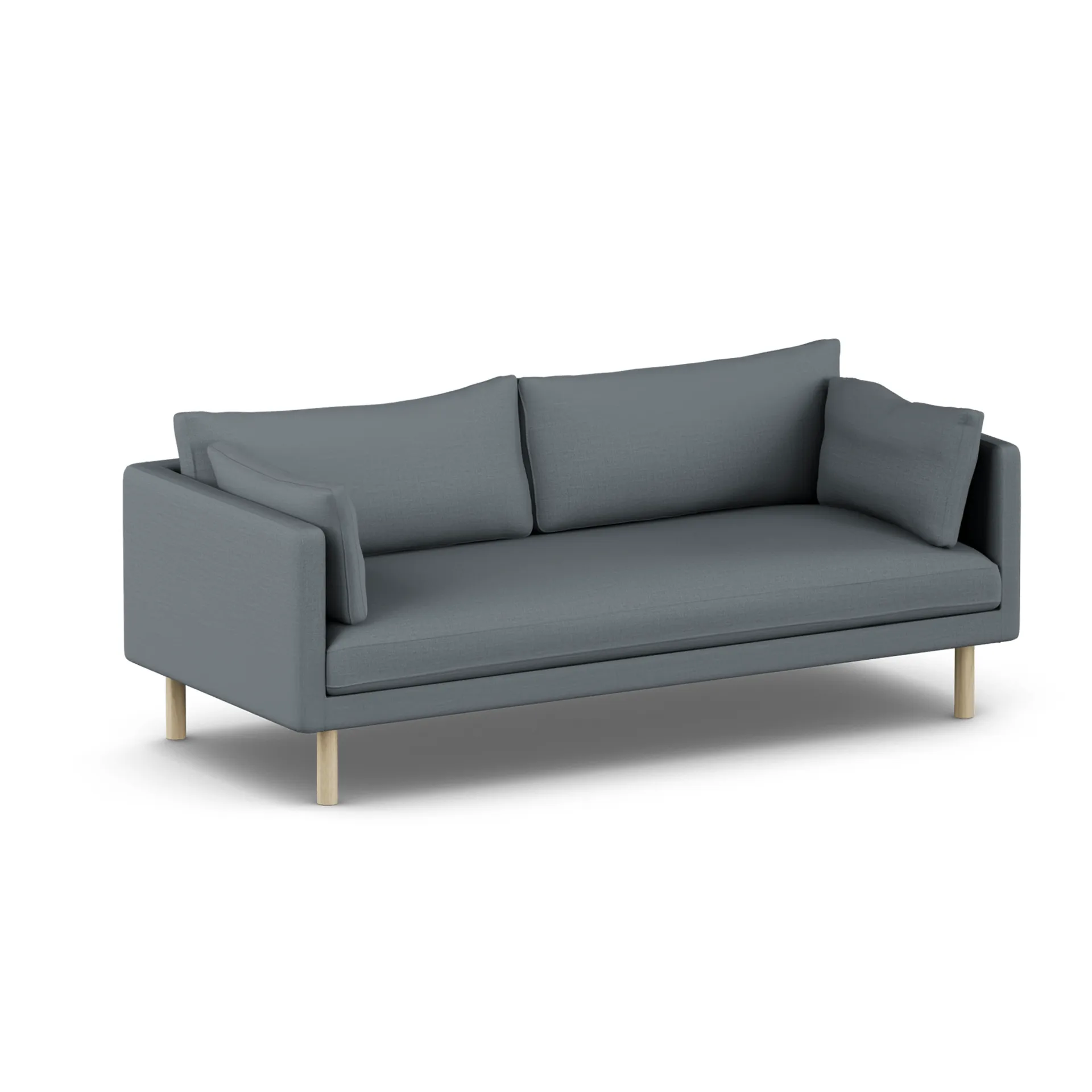 Linnevik divano, Same Blue 6678-rovere oliato bianco, 3 sedute, senza gonna 1898