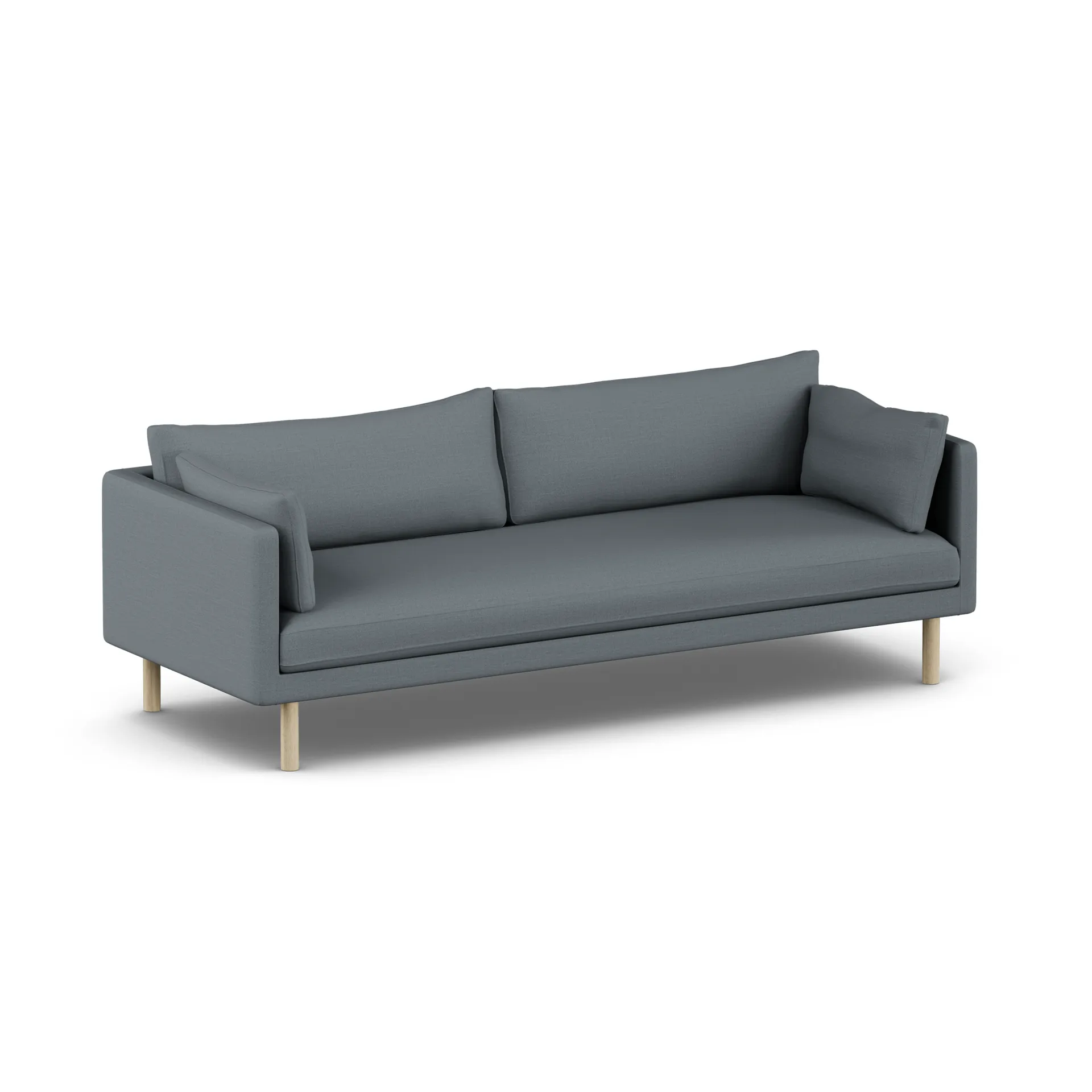 Linnevik divano, Same Blue 6678-rovere oliato bianco, 4 sedute, senza gonna 1898