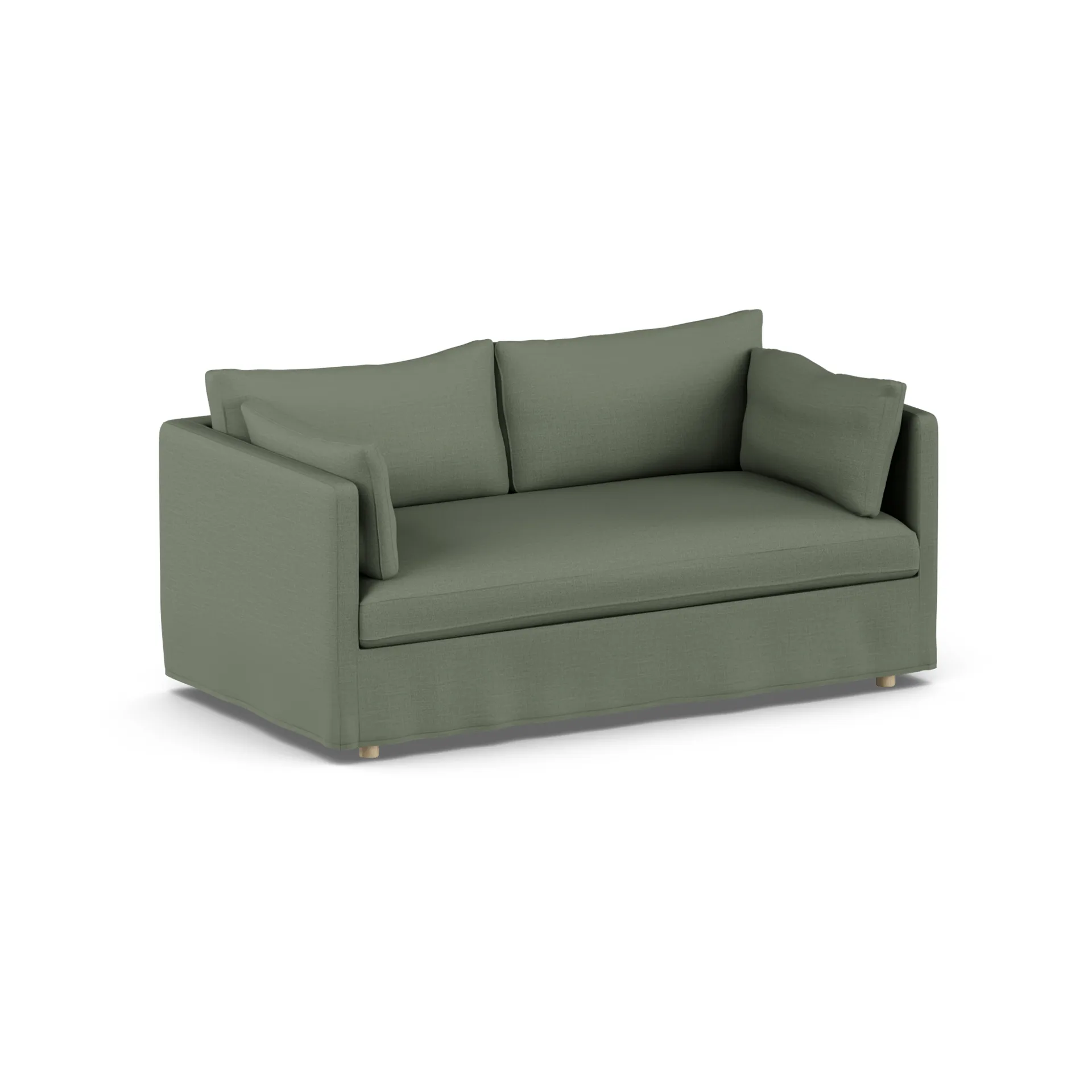 Linnevik divano, Same Forest 6677-rovere oliato bianco, 2 sedute, con gonna 1898