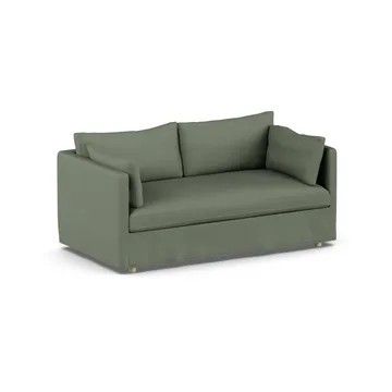 Linnevik divano - Same Forest 6677-rovere oliato bianco, 2 sedute, con gonna - 1898